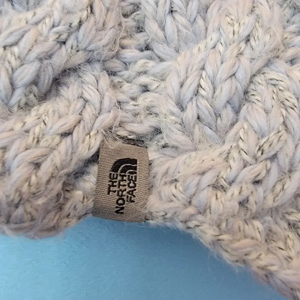 North Face A5 Unisex Cable Knit Beanie Hat Ear Flaps Tassels Wool Ski Gorpcore